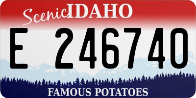 ID license plate E246740