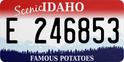 ID license plate E246853