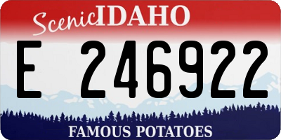 ID license plate E246922