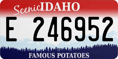 ID license plate E246952