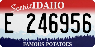 ID license plate E246956