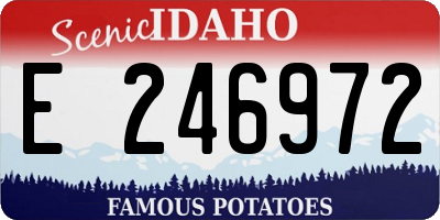 ID license plate E246972