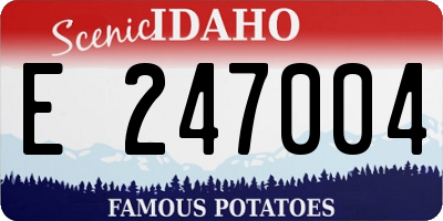 ID license plate E247004