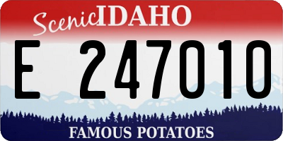 ID license plate E247010