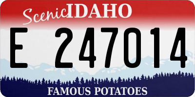 ID license plate E247014