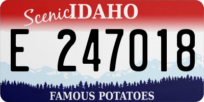 ID license plate E247018