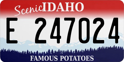 ID license plate E247024