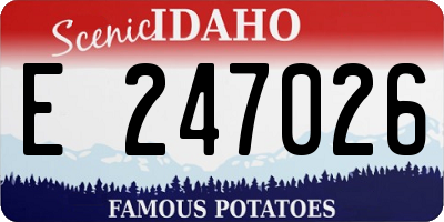 ID license plate E247026