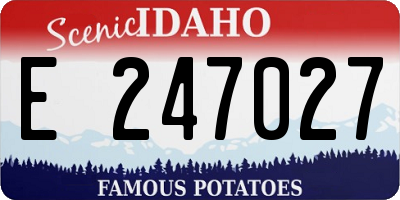 ID license plate E247027