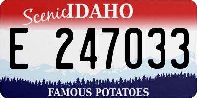 ID license plate E247033