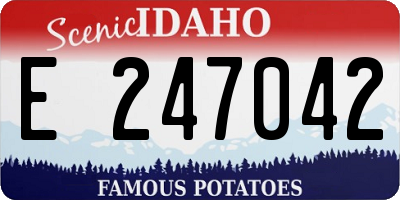 ID license plate E247042