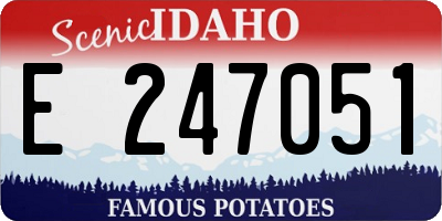ID license plate E247051