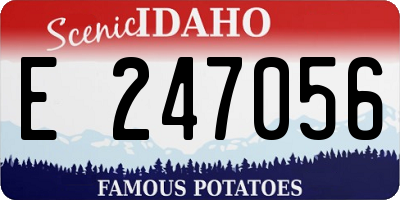 ID license plate E247056