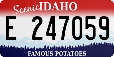 ID license plate E247059