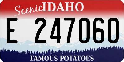 ID license plate E247060