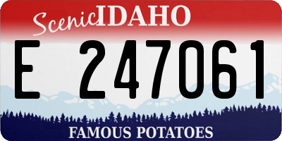 ID license plate E247061