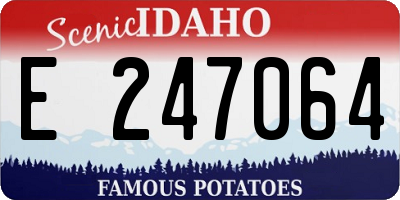 ID license plate E247064