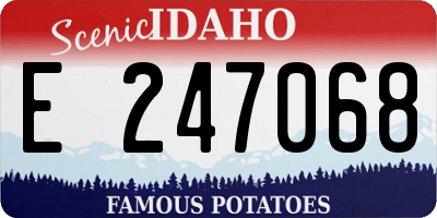 ID license plate E247068
