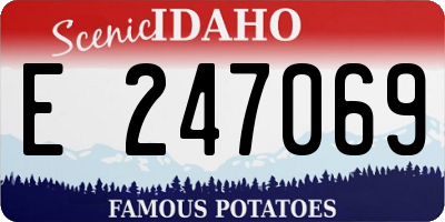 ID license plate E247069