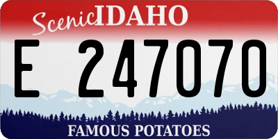 ID license plate E247070