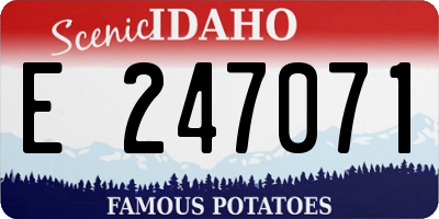ID license plate E247071