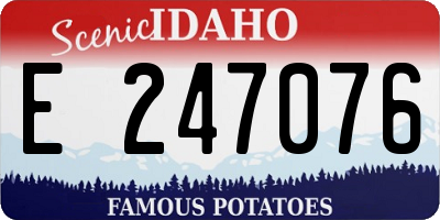 ID license plate E247076