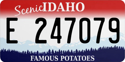 ID license plate E247079