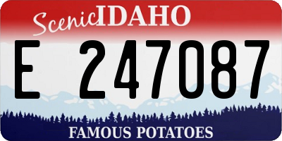 ID license plate E247087
