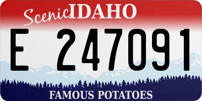 ID license plate E247091