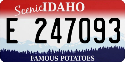 ID license plate E247093