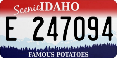 ID license plate E247094