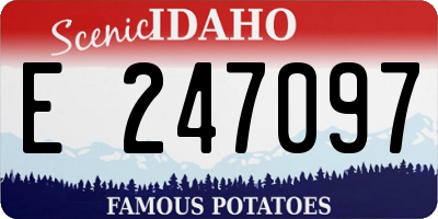 ID license plate E247097