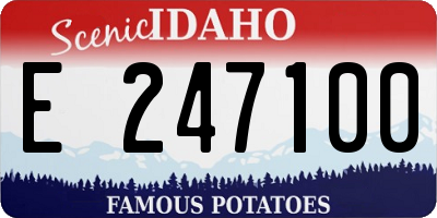 ID license plate E247100