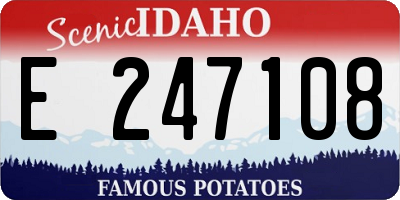 ID license plate E247108