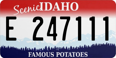 ID license plate E247111