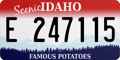ID license plate E247115