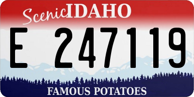 ID license plate E247119