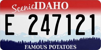 ID license plate E247121
