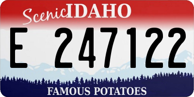 ID license plate E247122