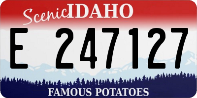 ID license plate E247127