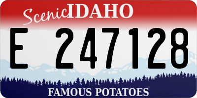 ID license plate E247128