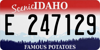 ID license plate E247129