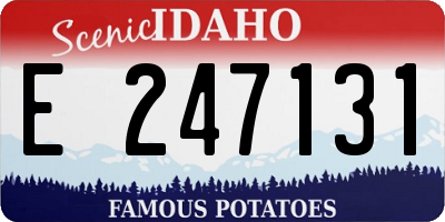 ID license plate E247131