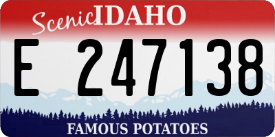 ID license plate E247138