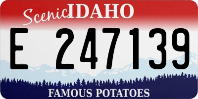 ID license plate E247139