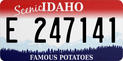 ID license plate E247141
