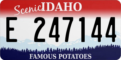 ID license plate E247144
