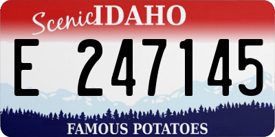 ID license plate E247145
