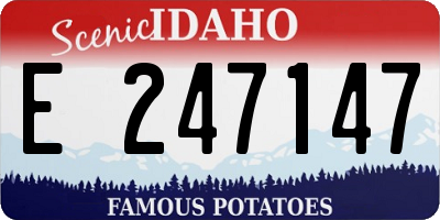 ID license plate E247147