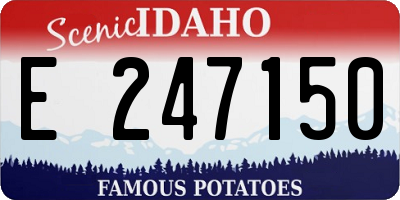 ID license plate E247150